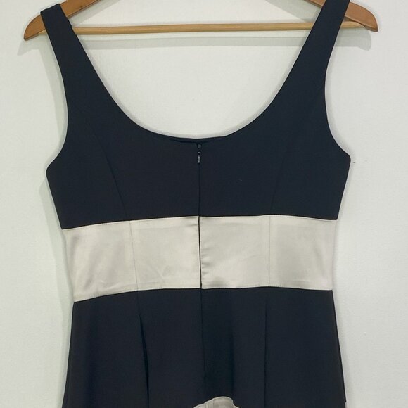 Ralph Lauren - Fit-and-flare, Scoop Neck, Black/Ivory Cocktail Dress - Size 6 - Picture 2 of 11